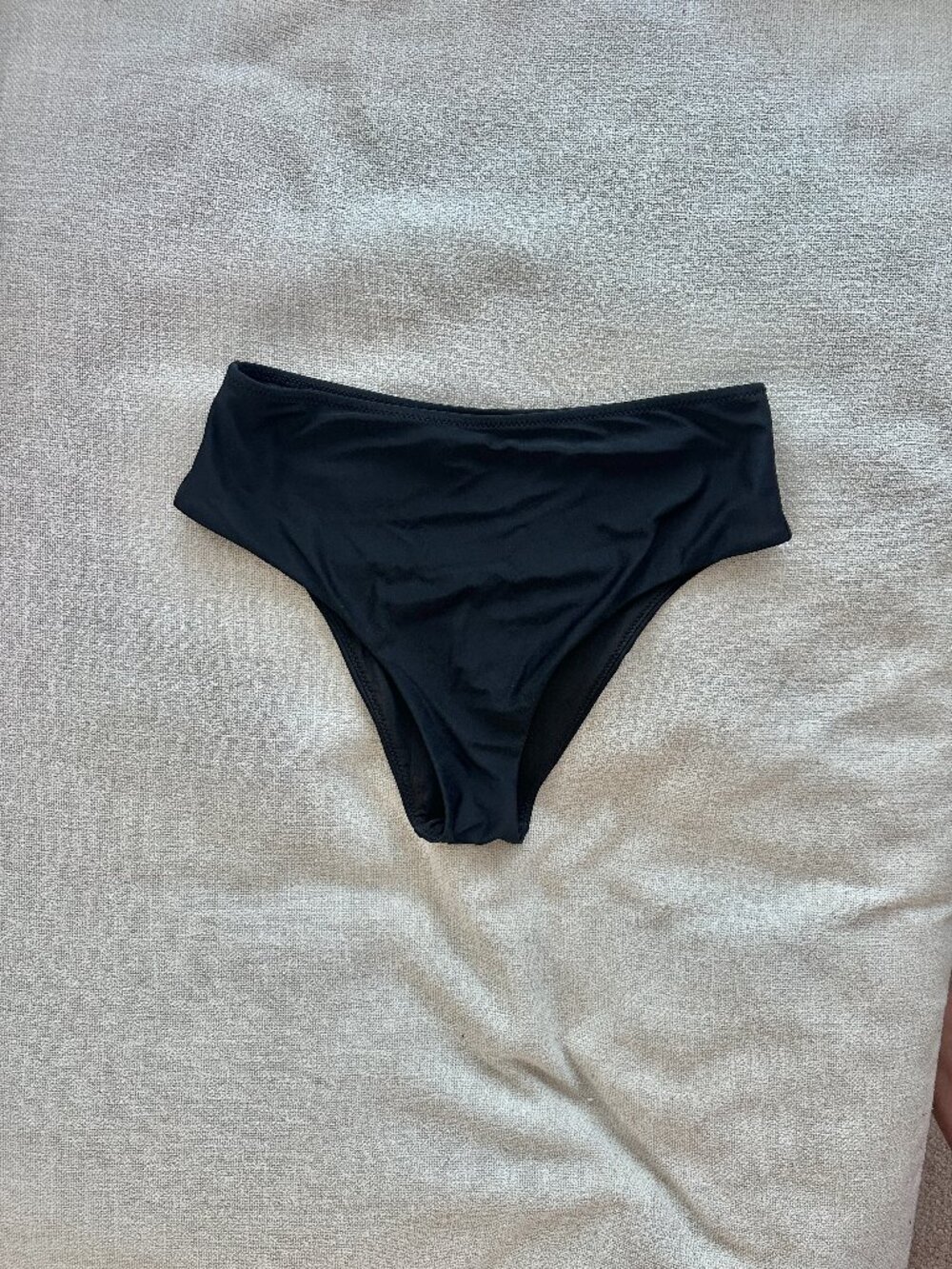 Aerie High/Midrise High Cut Cheeky Swimsuit Bikini Bottom Size M Black